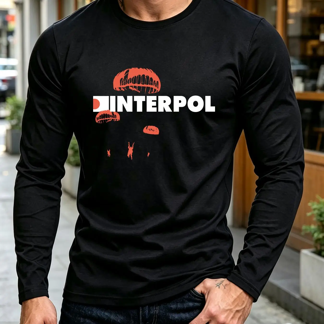 washed T Shirt Interpol band r - Streetwear Brand Vintage ulasan dan harga